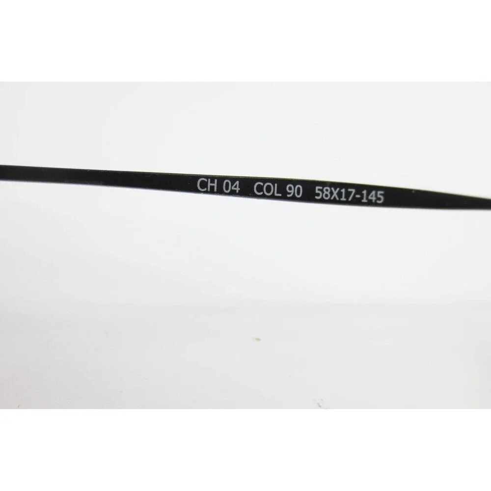 Champion CH 04 COL 90 Black Metal Aviator Eyeglass Frames 58-17-145 Mens Womens